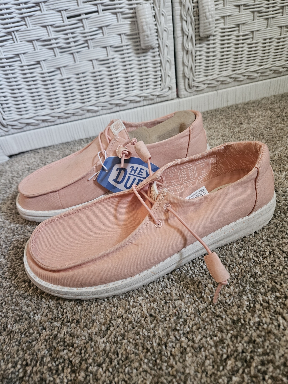 Hey Dude Wally Canvas Slip-On Sneakers in Peach